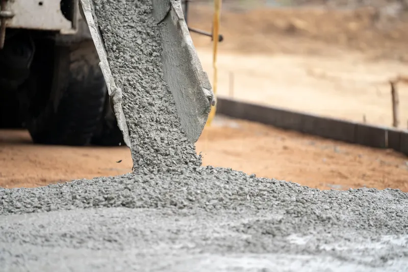 Piso de concreto simples aplicado em área externa